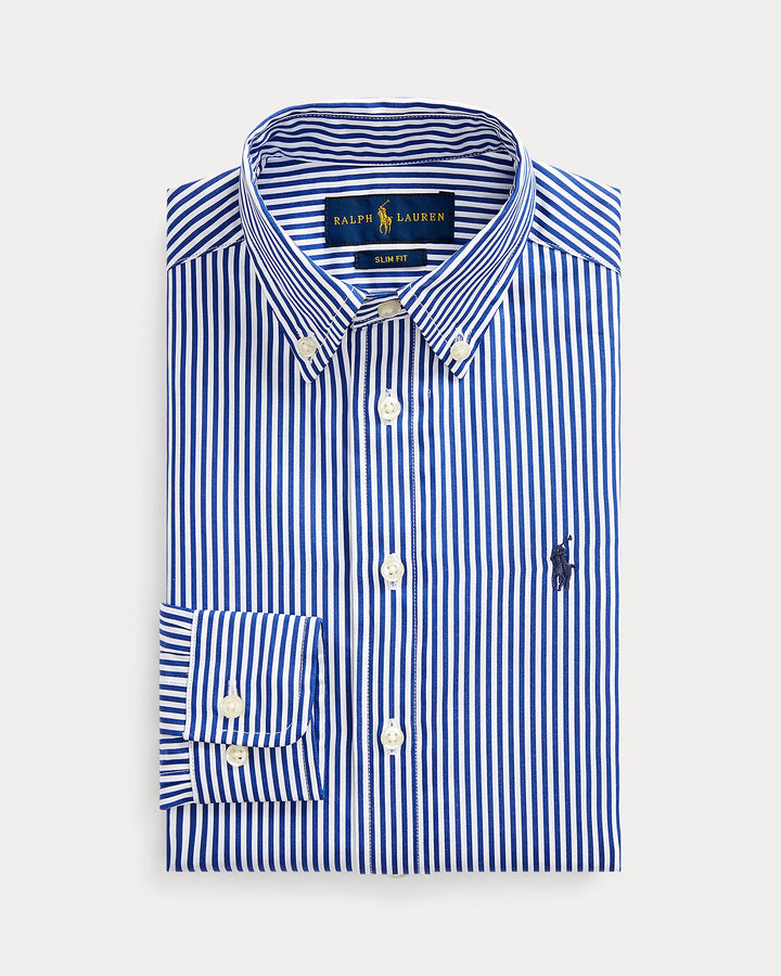 Ralph Lauren Slim Fit Striped Cotton Dress Shirt