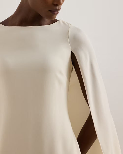 Ralph Lauren Cape Georgette Cocktail Dress