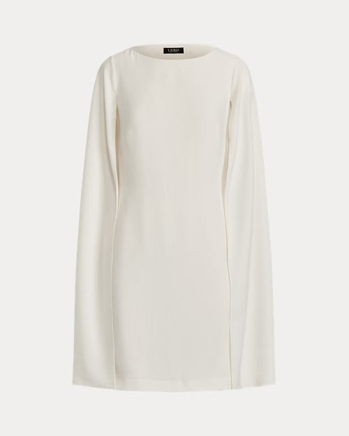 Ralph Lauren Cape Georgette Cocktail Dress