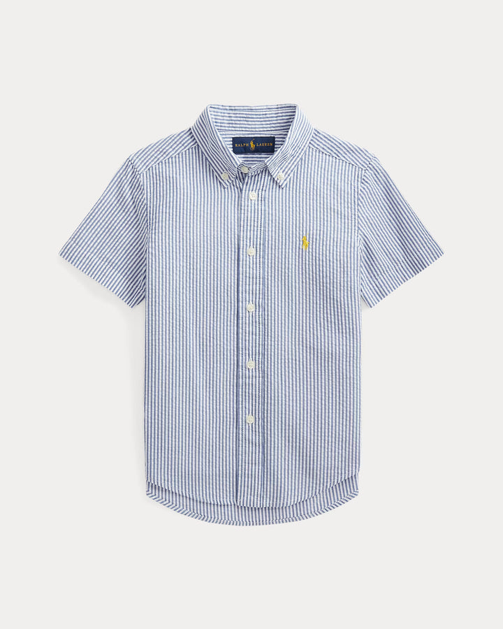 Ralph Lauren Cotton Seersucker Short-Sleeve Shirt