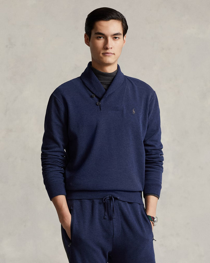 Ralph Lauren Luxury Jersey Shawl-Collar Pullover