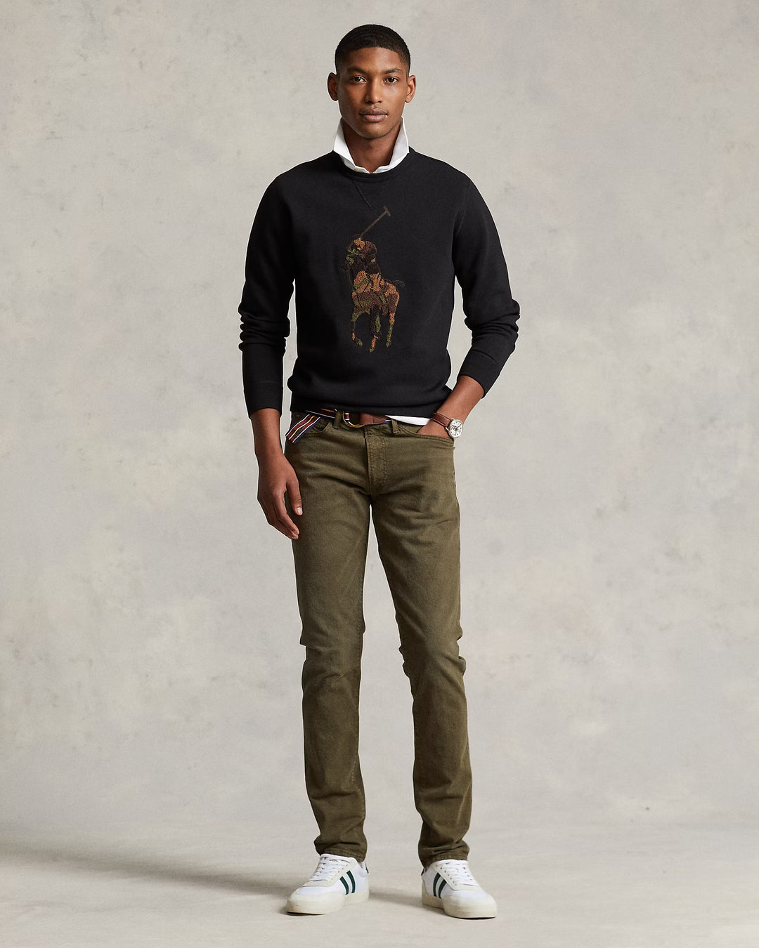 Ralph Lauren Big Pony Double-Knit Sweatshirt
