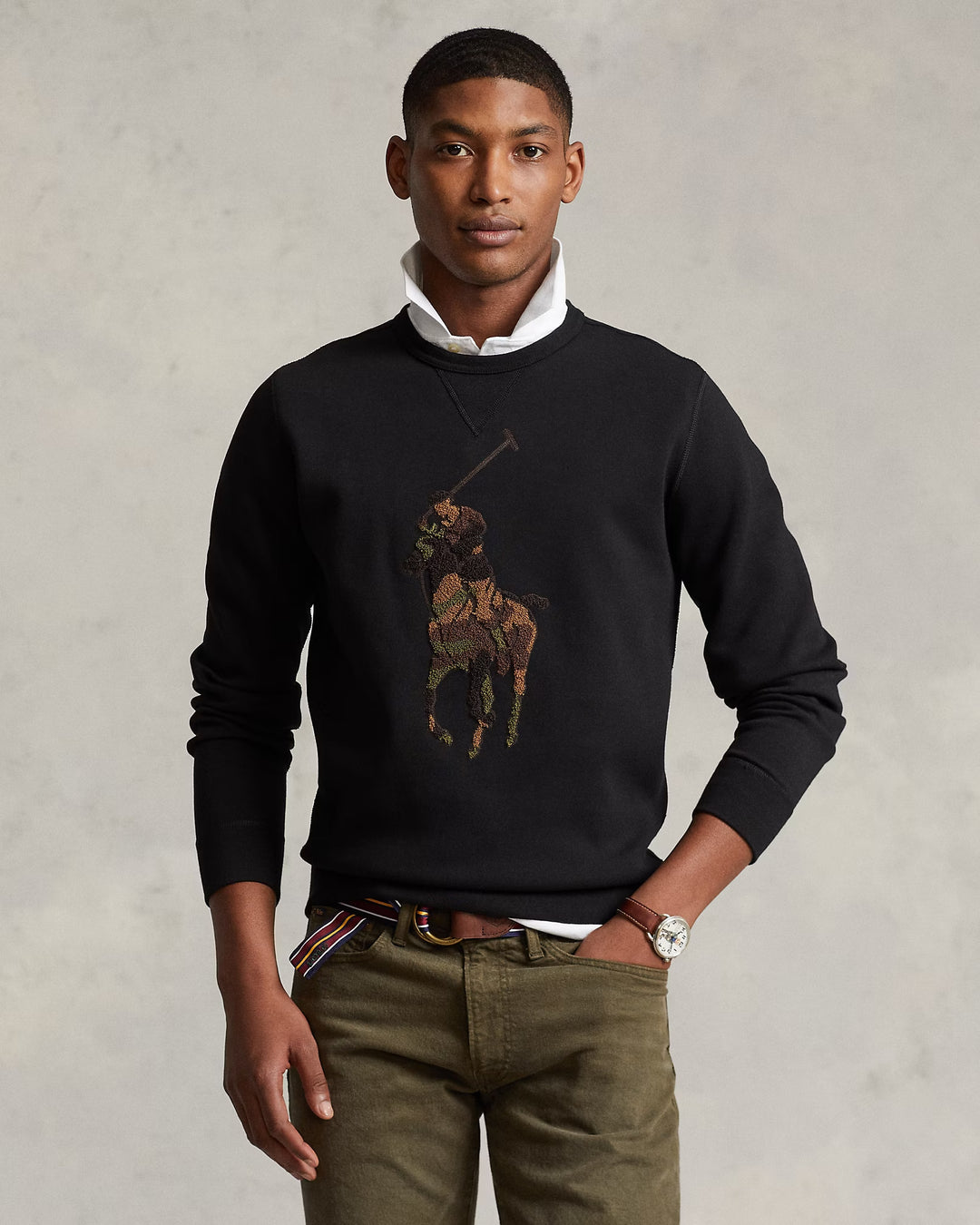 Ralph Lauren Big Pony Double-Knit Sweatshirt