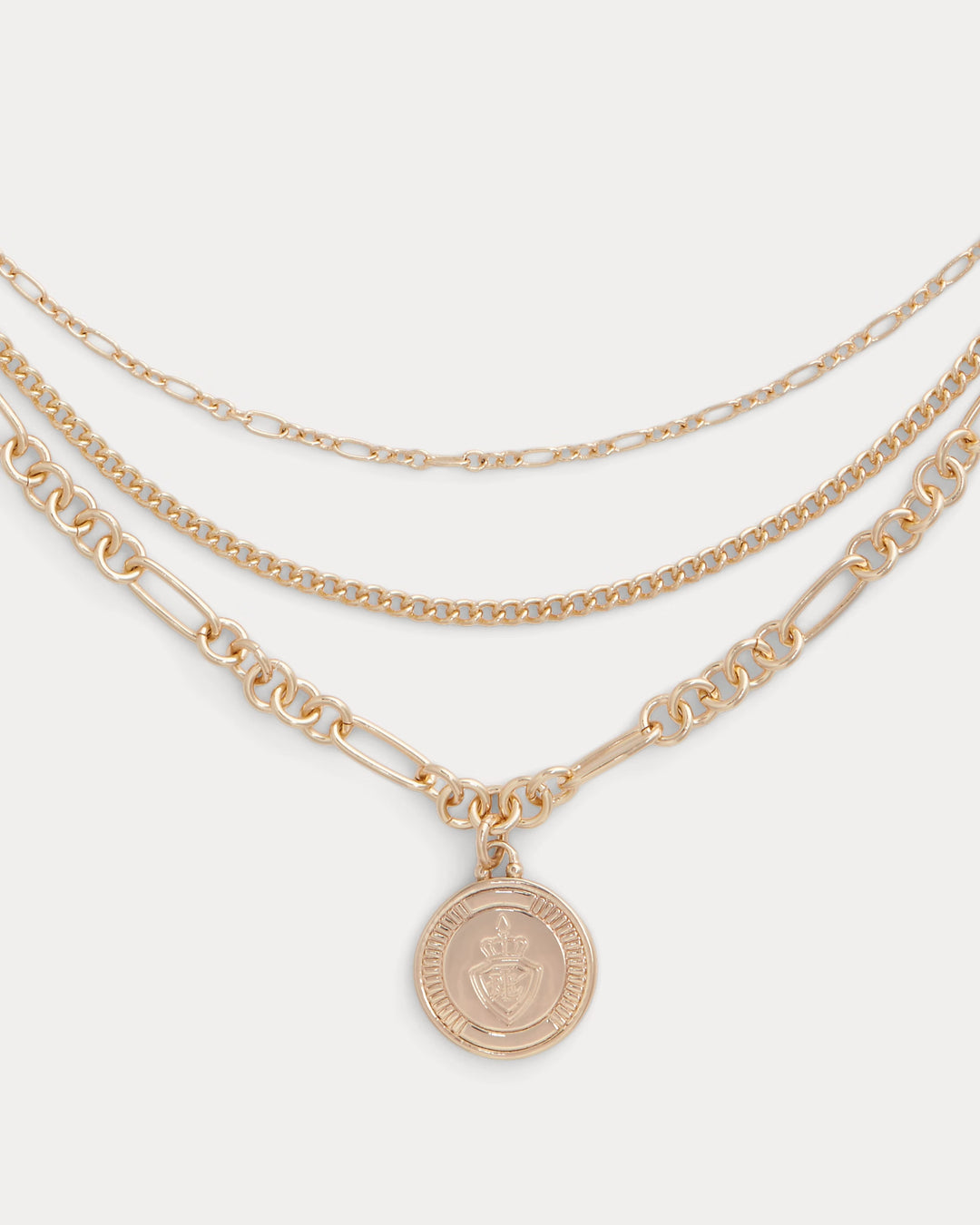 Ralph Lauren Layered Gold-Tone Logo Pendant Necklace