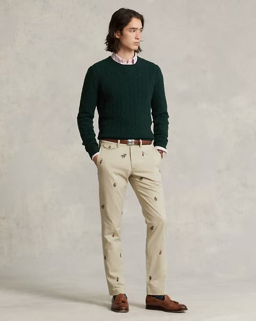 Ralph Lauren Stretch Slim Fit Embroidered Chino Pant