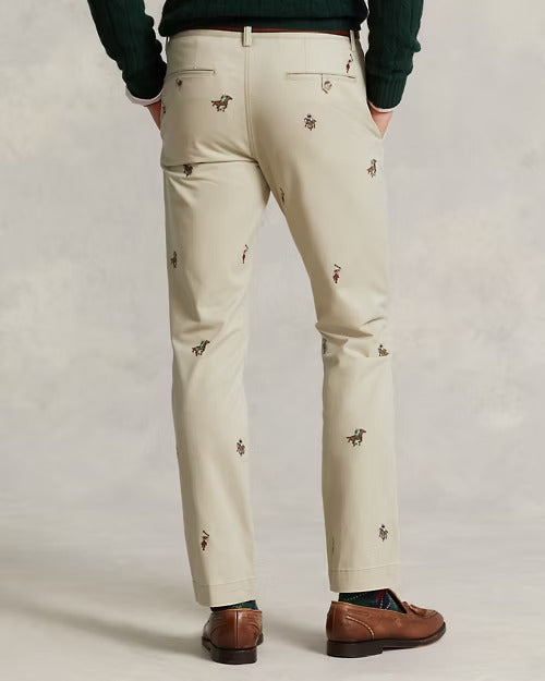 Ralph Lauren Stretch Slim Fit Embroidered Chino Pant
