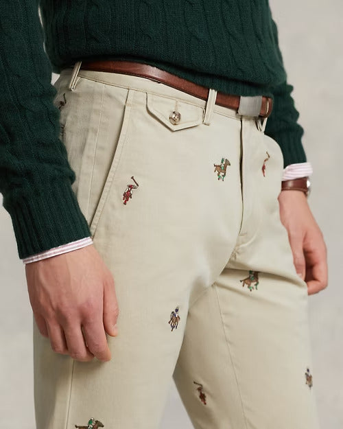 Ralph Lauren Stretch Slim Fit Embroidered Chino Pant