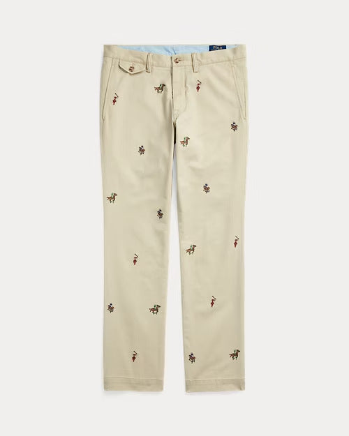 Ralph Lauren Stretch Slim Fit Embroidered Chino Pant