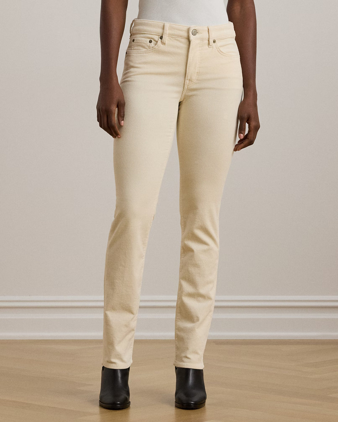 Ralph Lauren Stretch Corduroy Mid-Rise Straight Pant