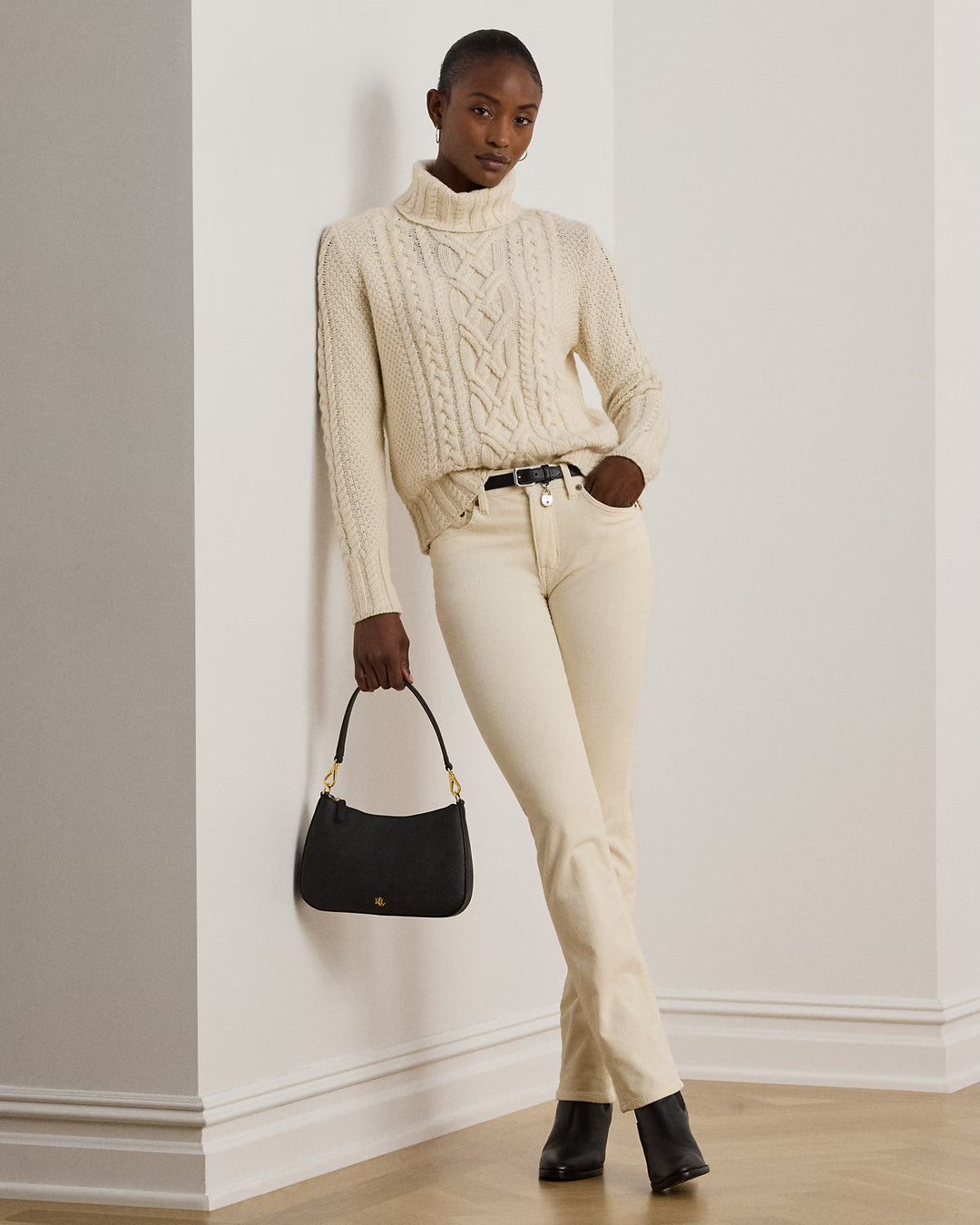 Ralph Lauren Stretch Corduroy Mid-Rise Straight Pant