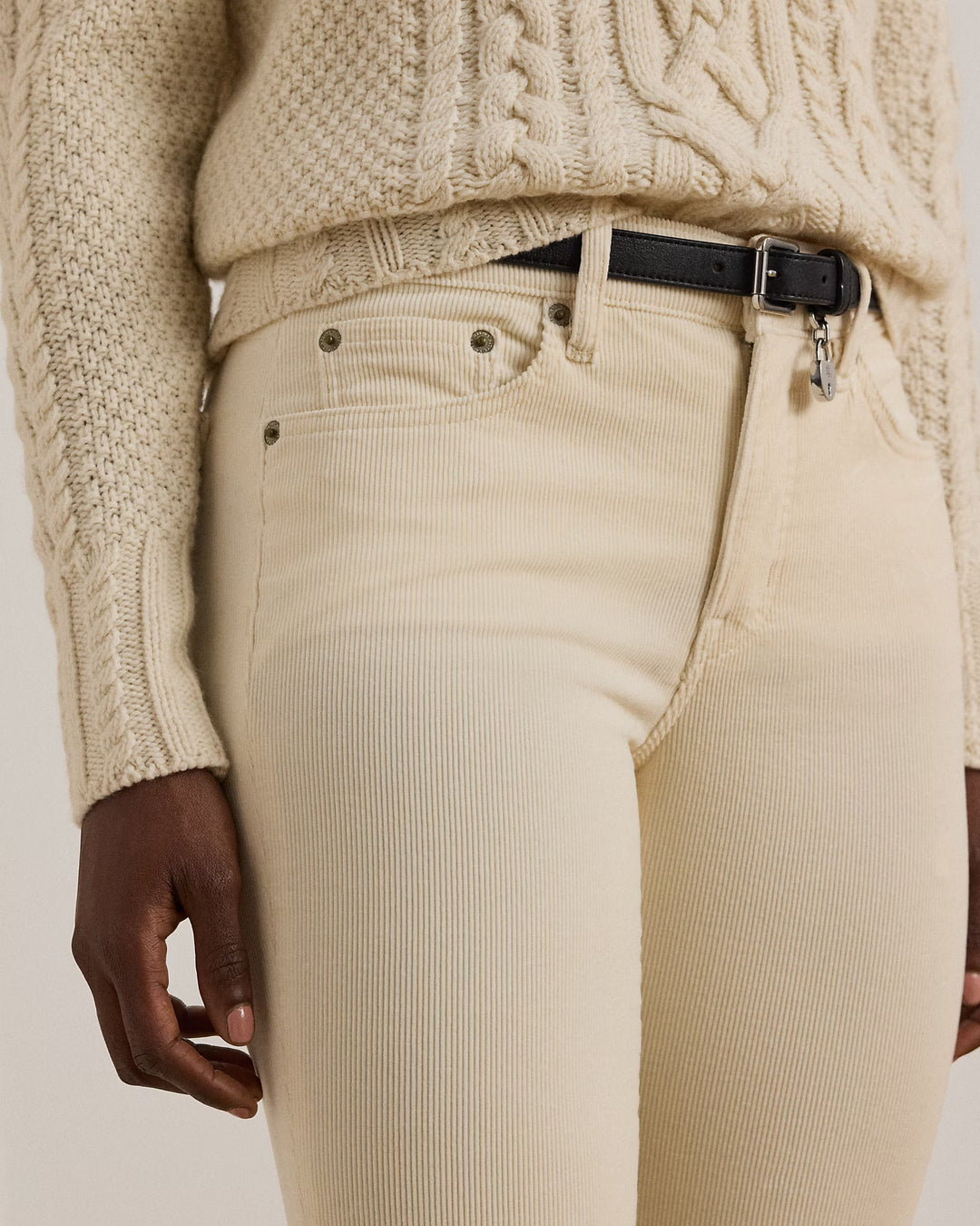 Ralph Lauren Stretch Corduroy Mid-Rise Straight Pant