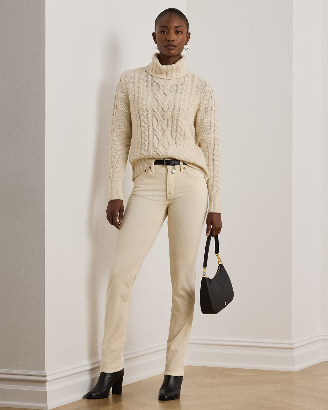 Ralph Lauren Stretch Corduroy Mid-Rise Straight Pant