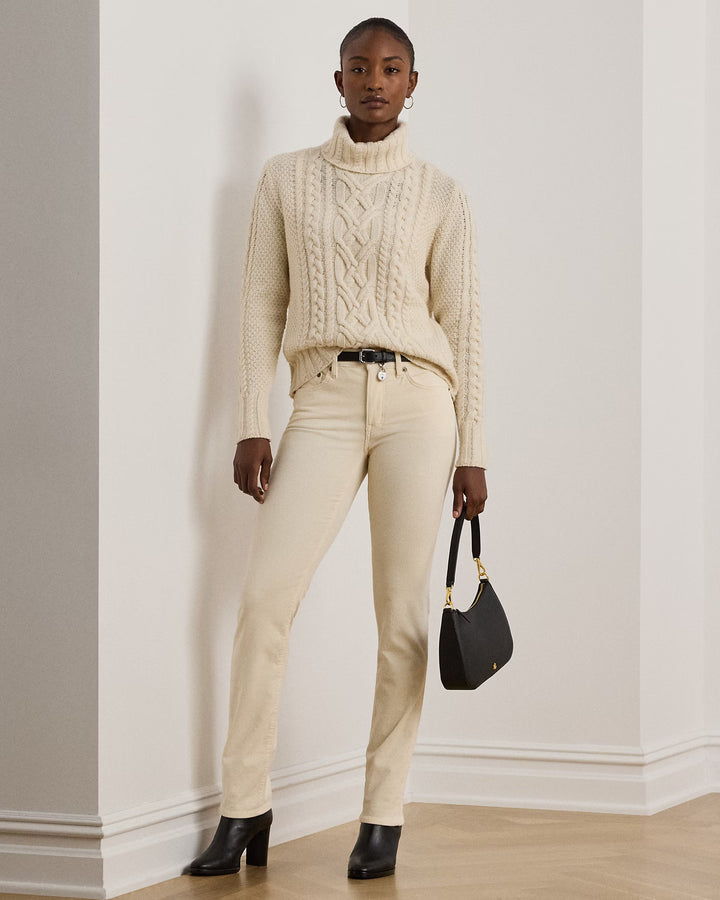 Ralph Lauren Stretch Corduroy Mid-Rise Straight Pant