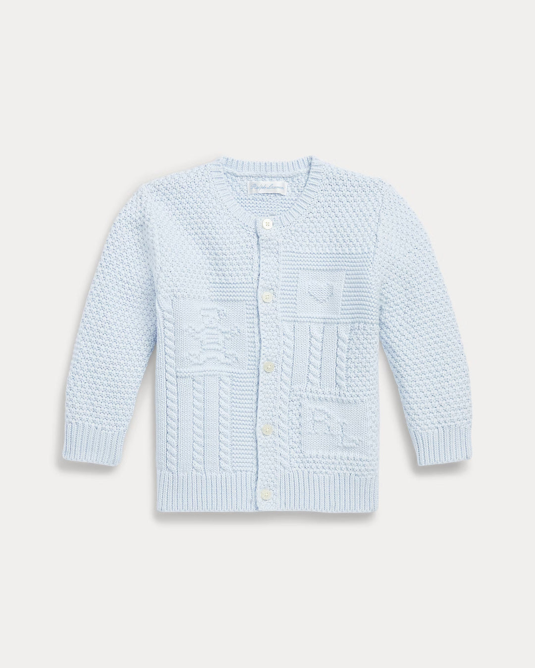 Ralph Lauren Contrast-Knit Organic Cotton Cardigan