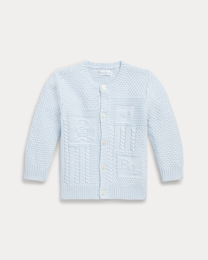 Ralph Lauren Contrast-Knit Organic Cotton Cardigan