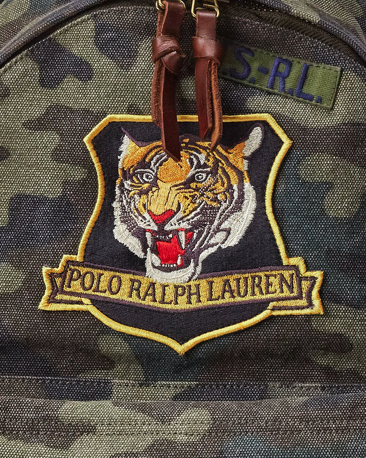 Ralph Lauren Tiger-Patch Camo Canvas Backpack