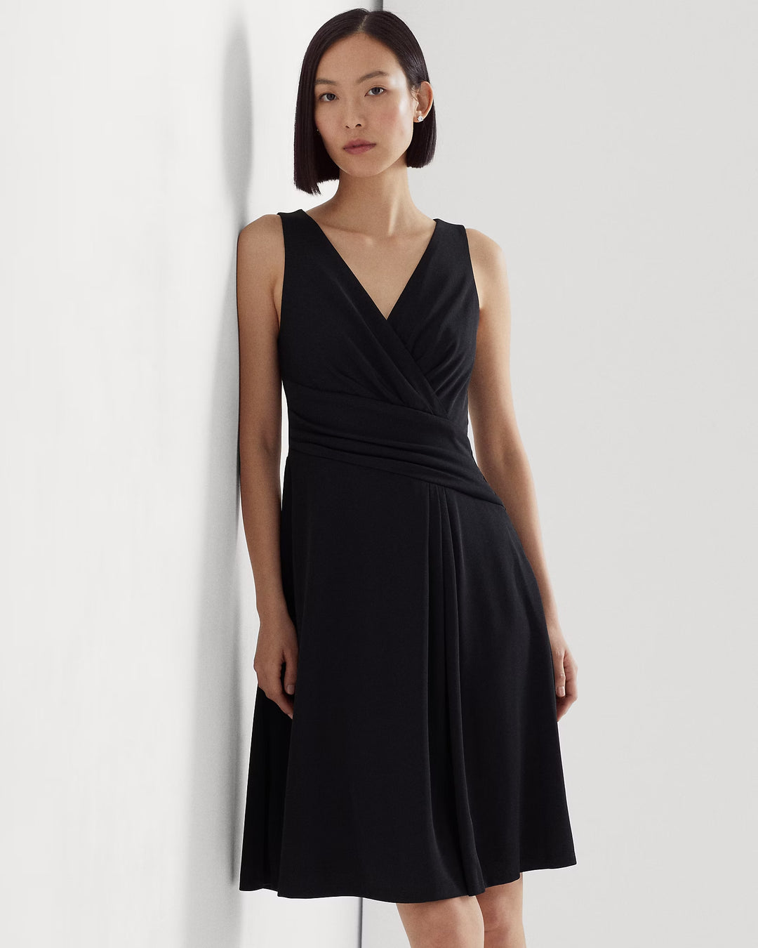 Ralph Lauren Surplice Jersey Sleeveless Dress