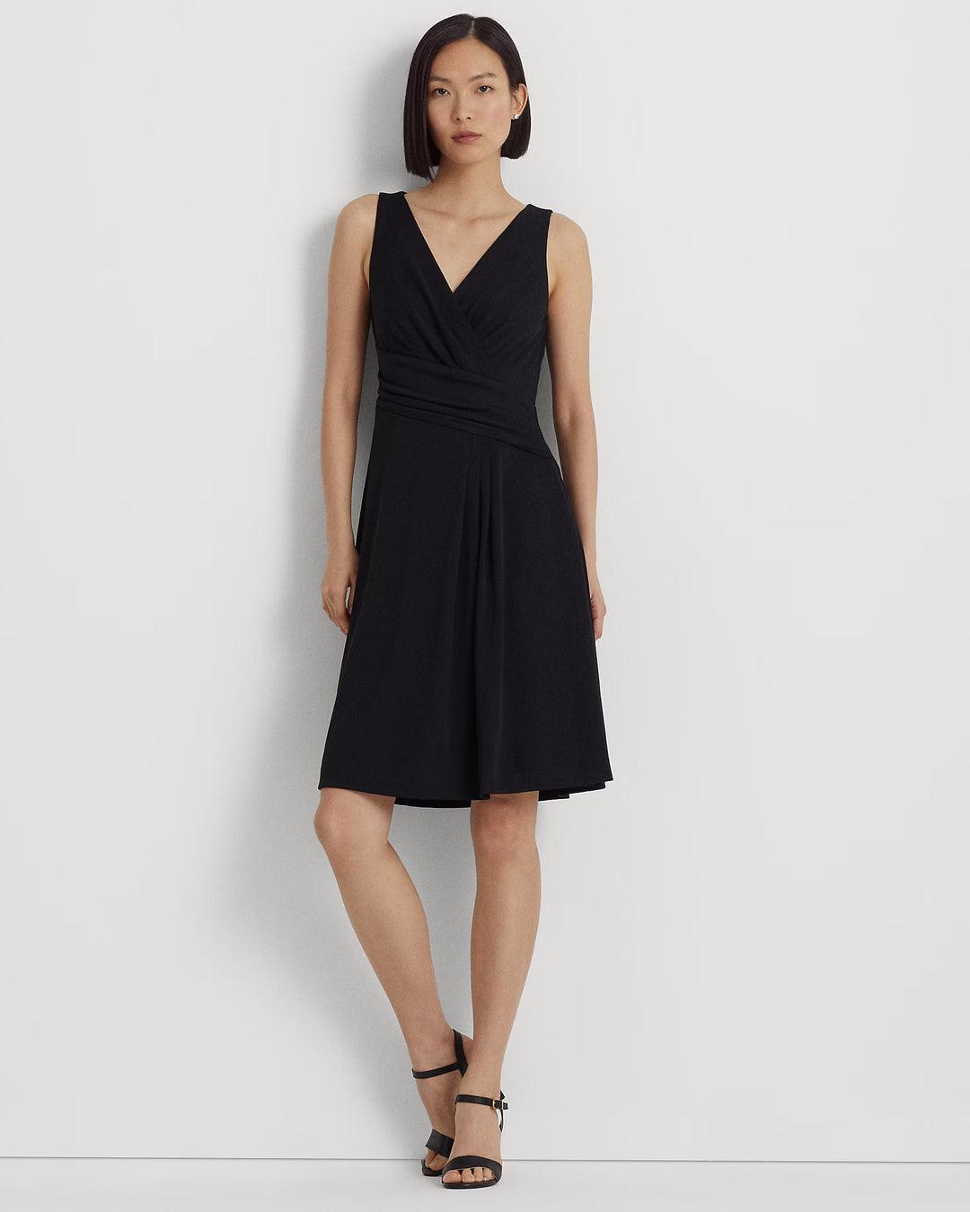 Ralph Lauren Surplice Jersey Sleeveless Dress