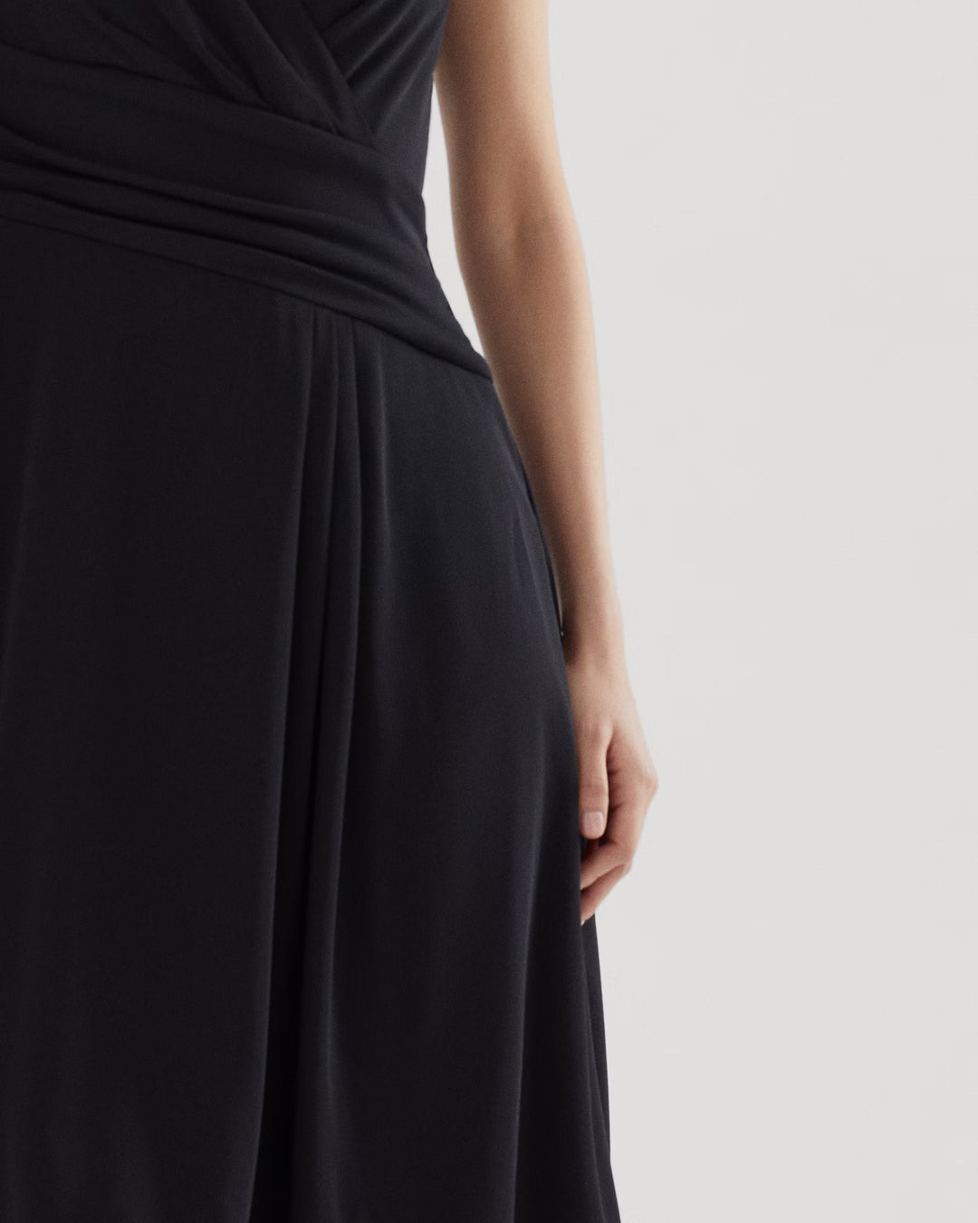 Ralph Lauren Surplice Jersey Sleeveless Dress