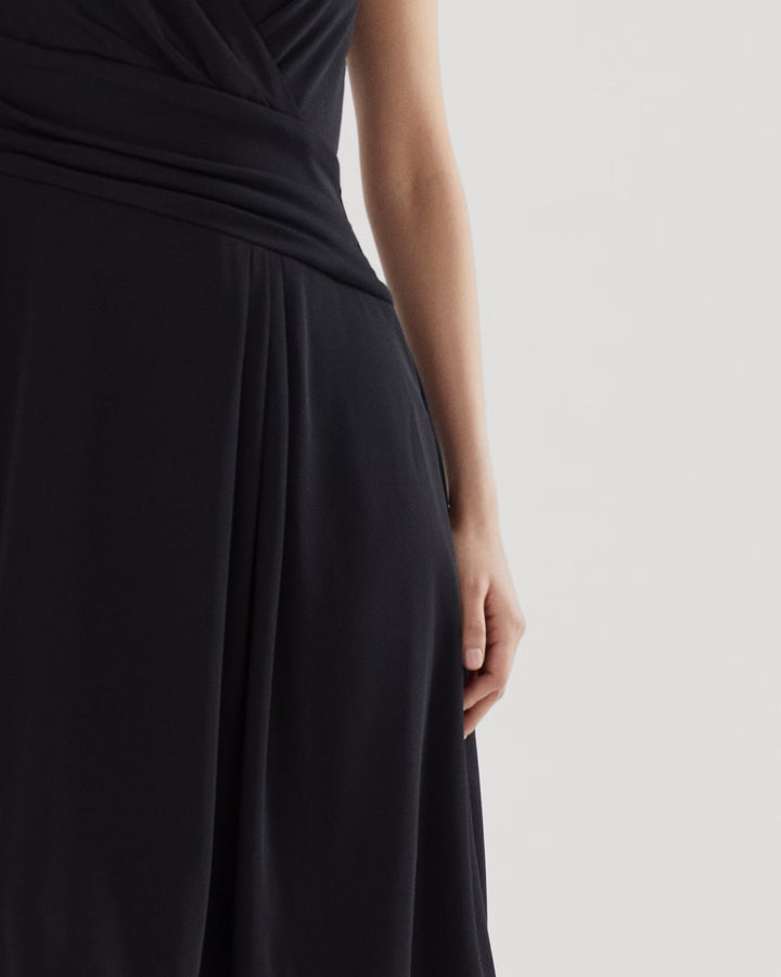 Ralph Lauren Surplice Jersey Sleeveless Dress