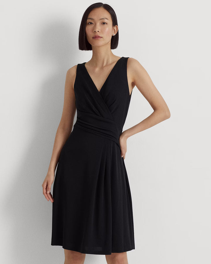 Ralph Lauren Surplice Jersey Sleeveless Dress
