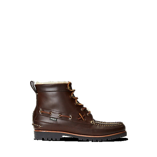 Ralph Lauren Ranger Faux-Shearling-Lined Leather Boot