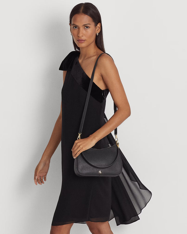 Ralph Lauren Crosshatch Leather Medium Danni Bag