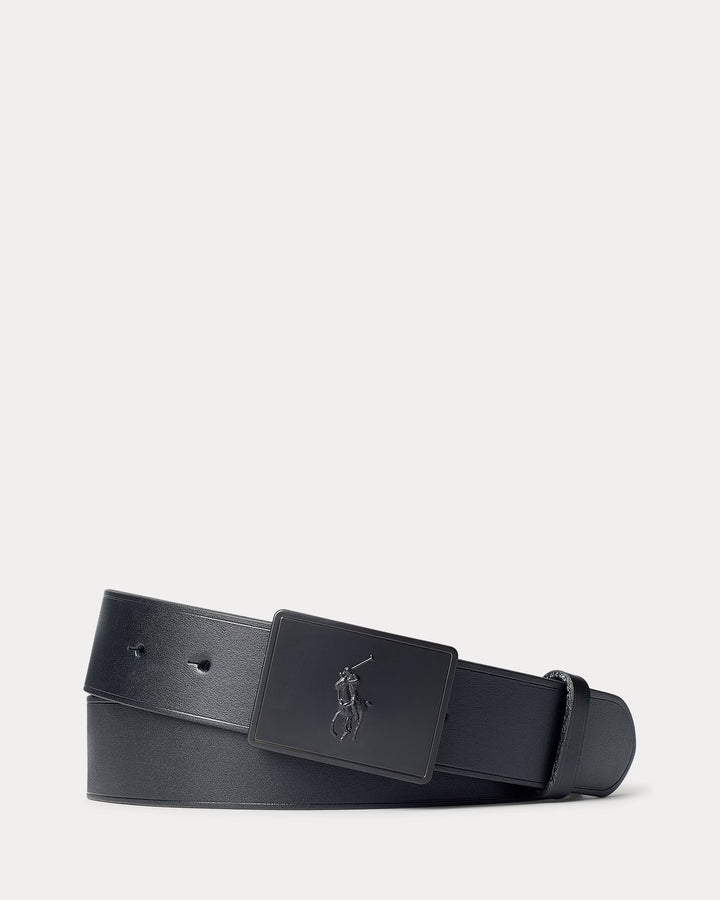 Ralph Lauren Pony Plaque Leather Belt
