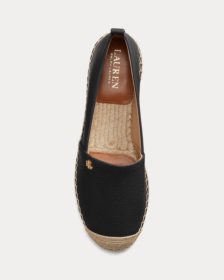 Ralph Lauren Cameryn IV Tumbled Leather Espadrille