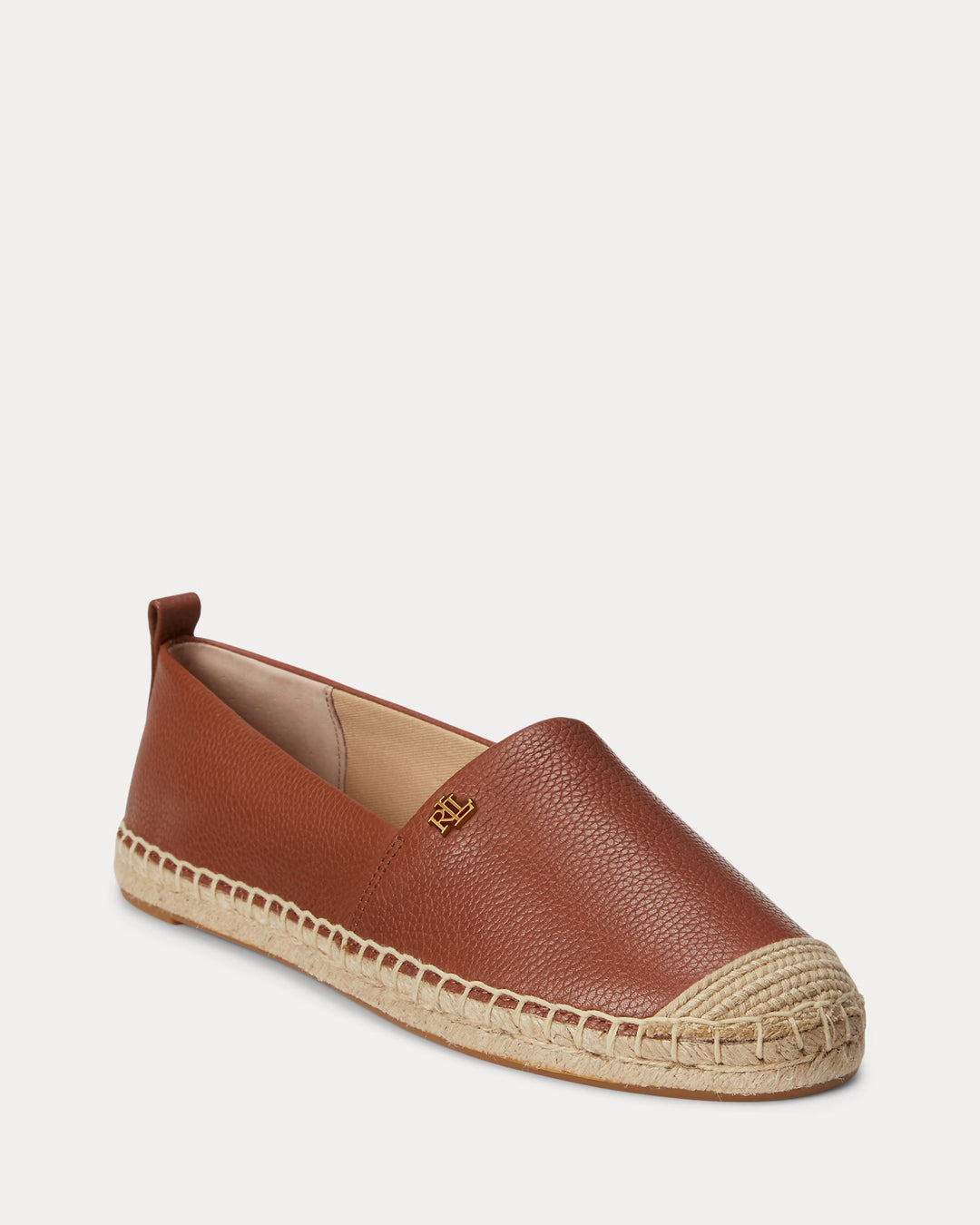 Ralph Lauren Cameryn IV Tumbled Leather Espadrille