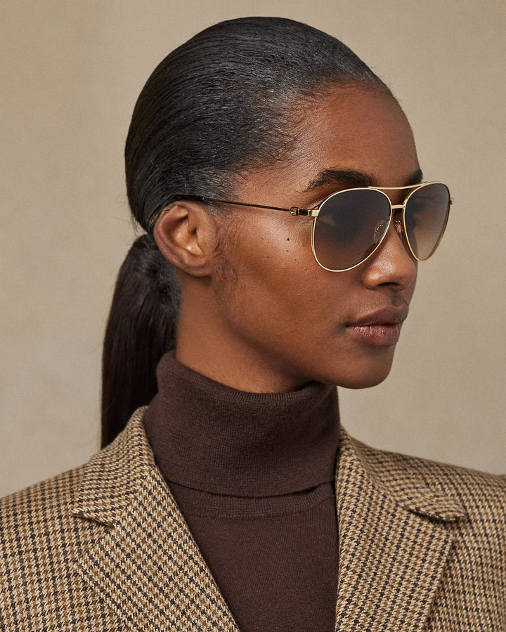 Ralph Lauren Stirrup Andie Pilot Sunglasses