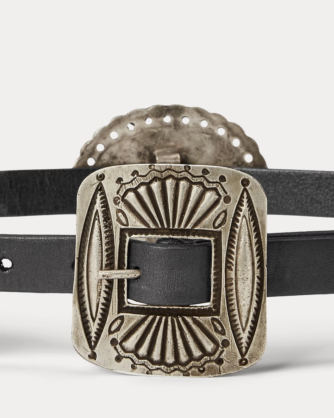 Ralph Lauren Metal-Accent Leather Belt