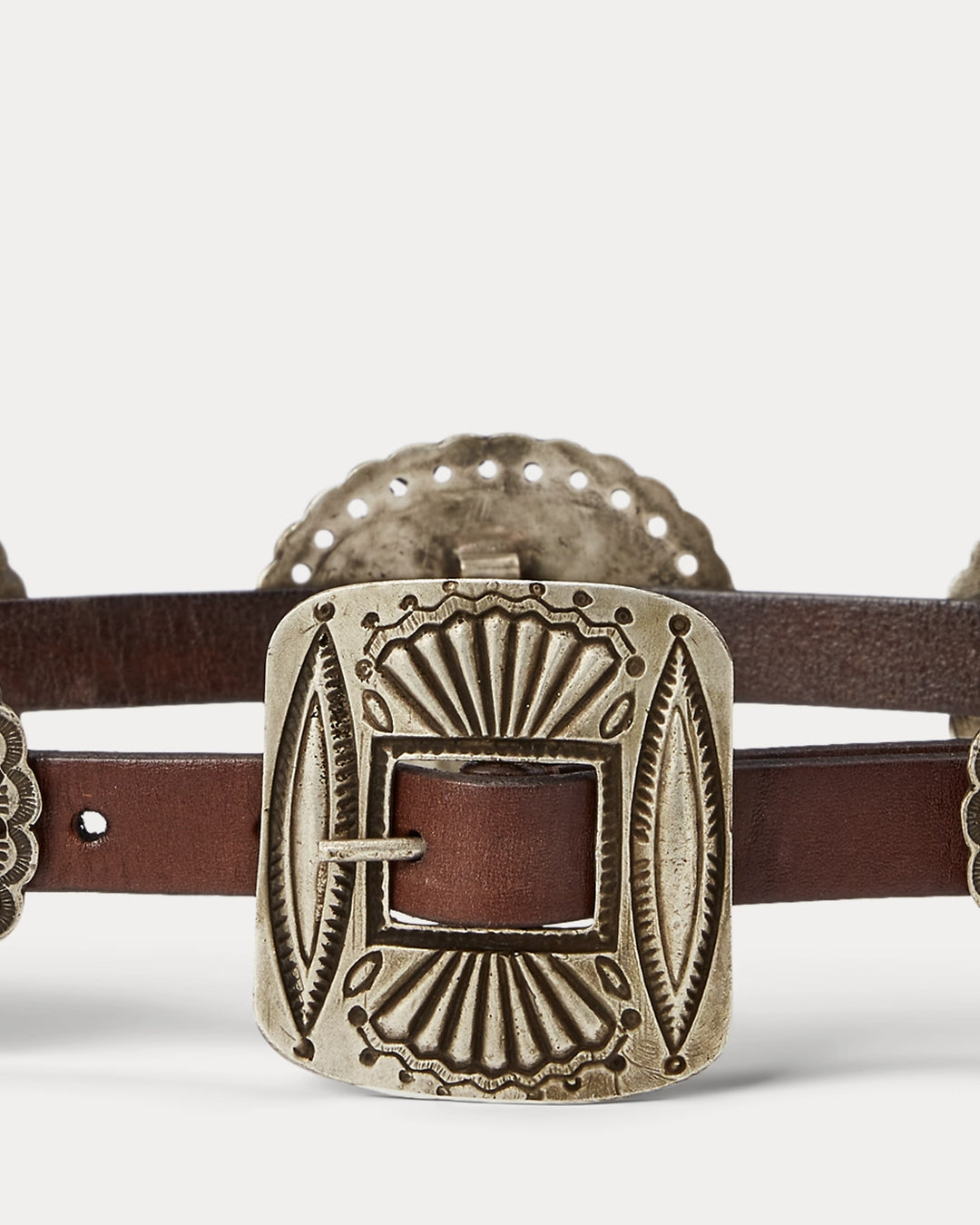 Ralph Lauren Metal-Accent Leather Belt