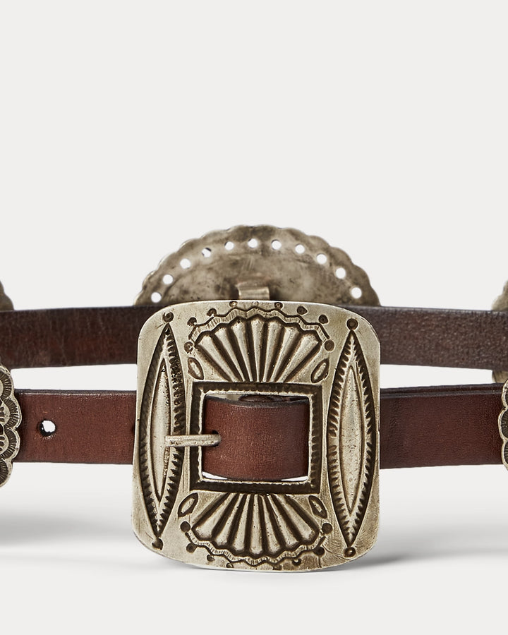 Ralph Lauren Metal-Accent Leather Belt