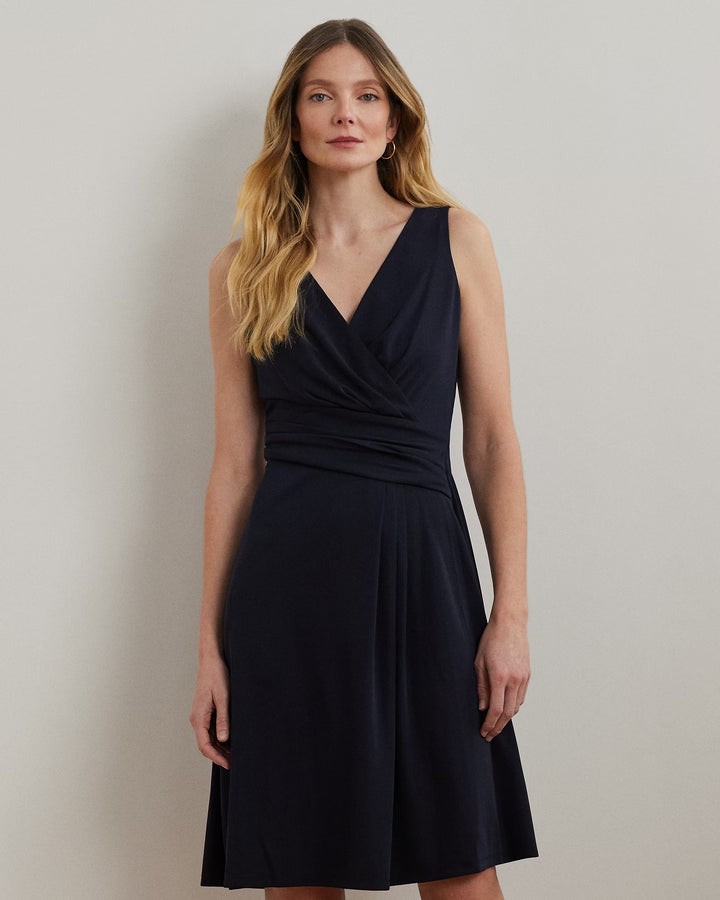 Ralph Lauren Surplice Jersey Sleeveless Dress