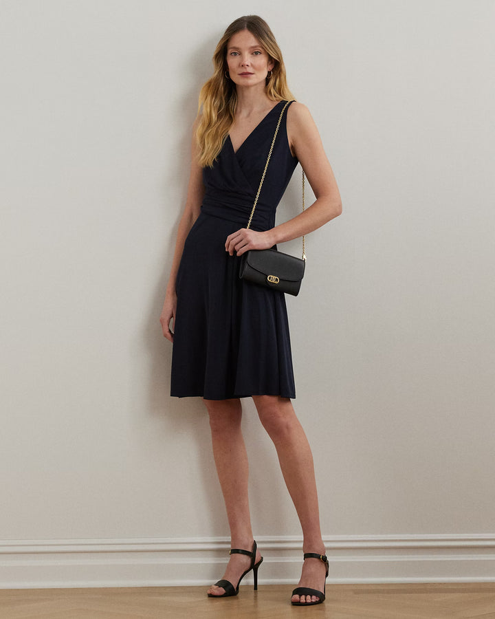 Ralph Lauren Surplice Jersey Sleeveless Dress