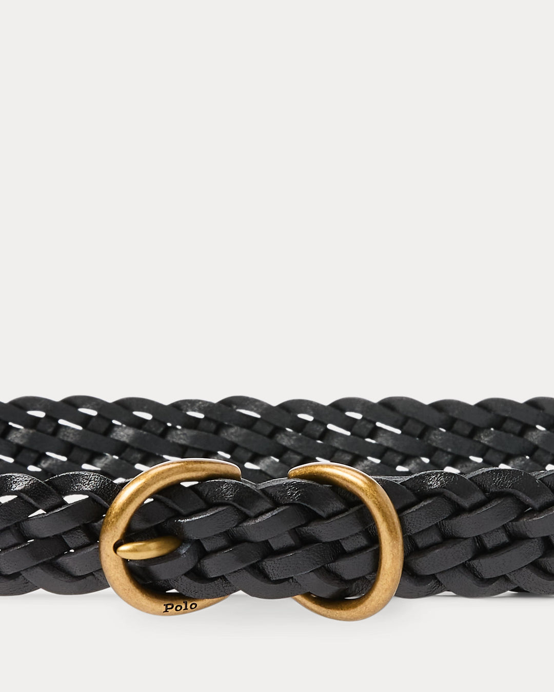 Ralph Lauren Braided Vachetta Leather Skinny Belt