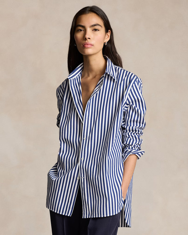 Ralph Lauren Oversize Fit Striped Cotton Shirt