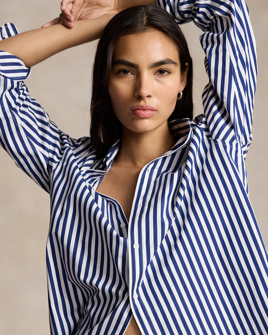 Ralph Lauren Oversize Fit Striped Cotton Shirt