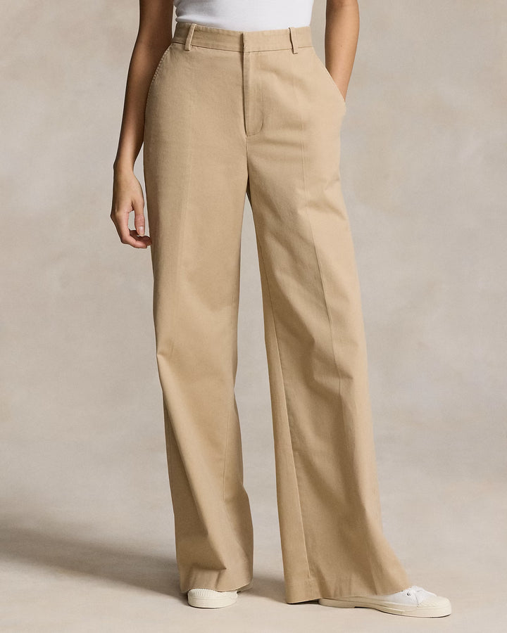Ralph Lauren Stretch Twill Wide-Leg Pant
