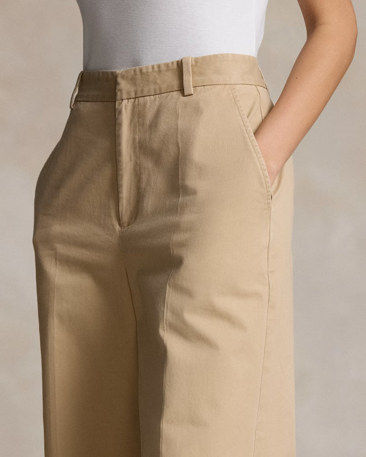 Ralph Lauren Stretch Twill Wide-Leg Pant