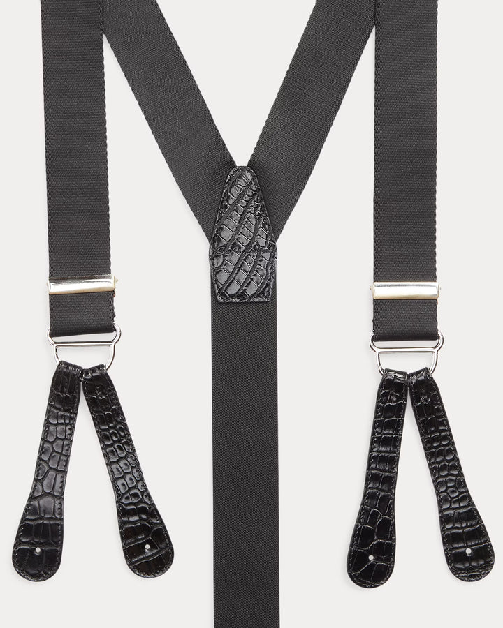 Ralph Lauren Alligator-Trimmed Suspenders