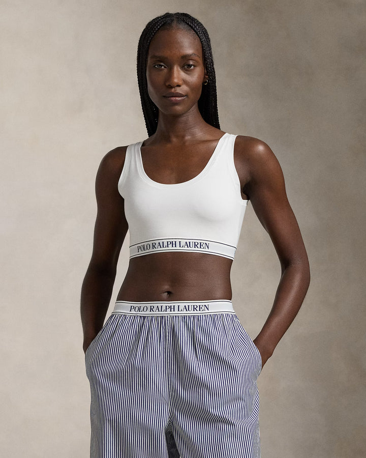 Ralph Lauren Repeat-Logo Scoop Cropped Tank