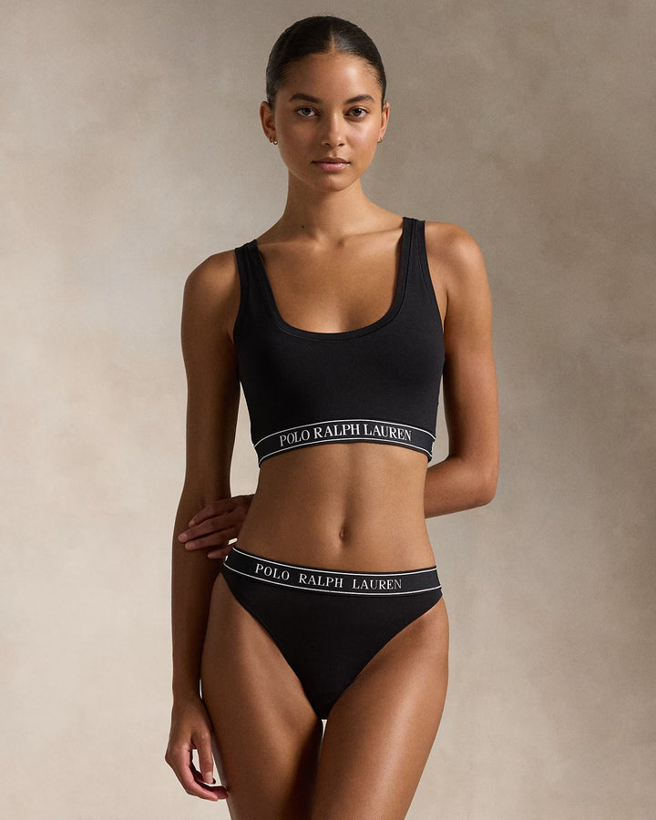 Ralph Lauren Repeat-Logo Scoop Cropped Tank