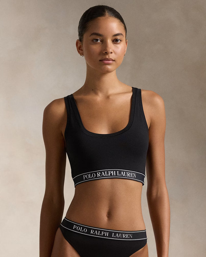 Ralph Lauren Repeat-Logo Scoop Cropped Tank