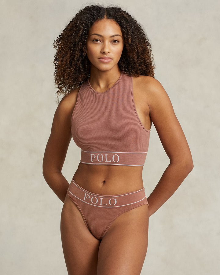 Ralph Lauren Seamless Cropped Jewelneck Tank
