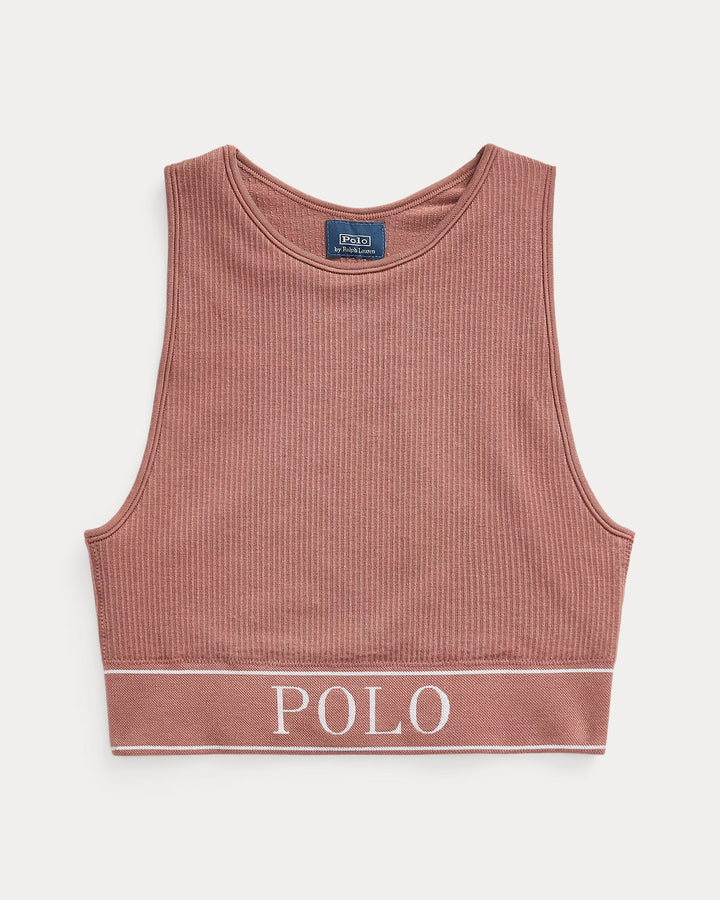 Ralph Lauren Seamless Cropped Jewelneck Tank
