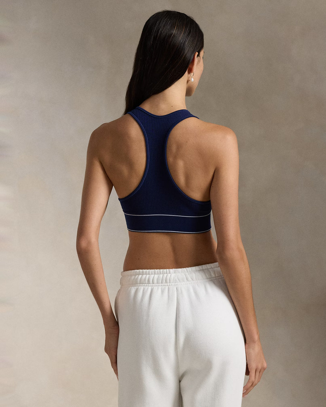 Ralph Lauren Seamless Cropped Jewelneck Tank