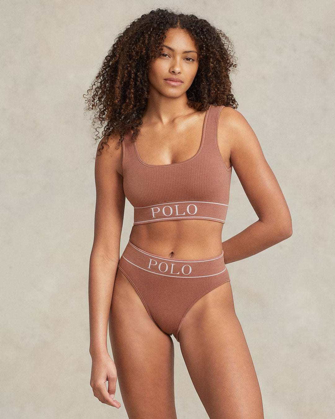 Ralph Lauren Seamless Cropped Scoopneck Tank