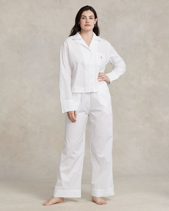 Ralph Lauren Long-Sleeve Poplin Pajama Set